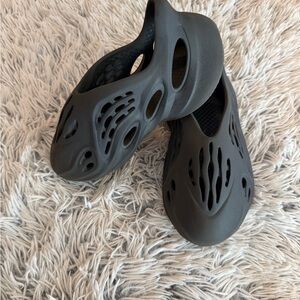 Yeezy Kids Black Slip-On Sandals